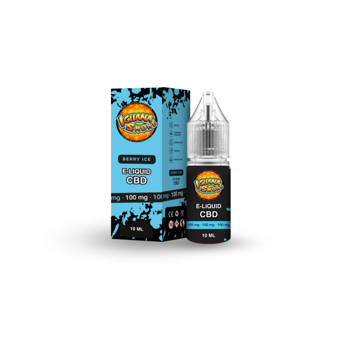 Líquido con CBD 100mg Berry Ice de Iguana Smoke. Envase 10ml