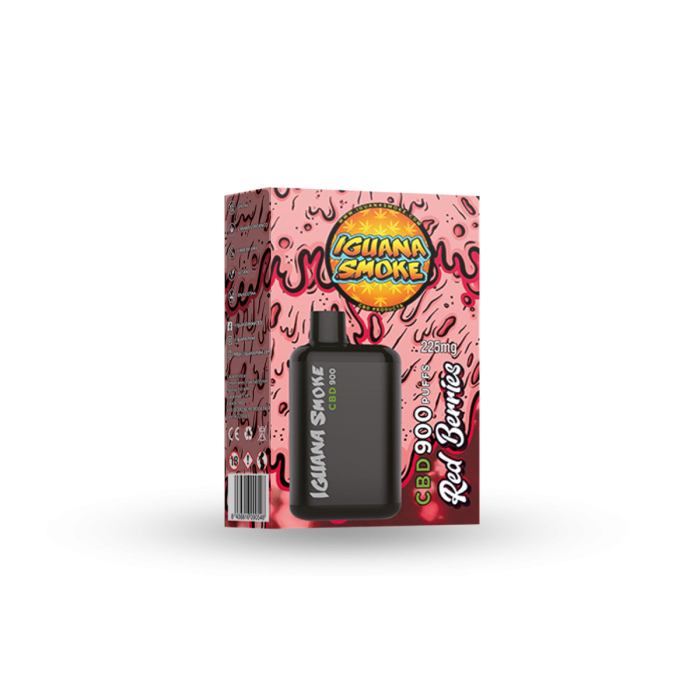 Iguana Pod CBD Pocket Red Berries 225mg, caja.