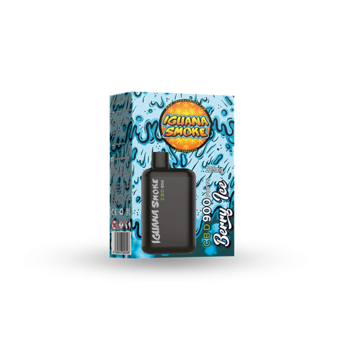 Iguana Pod CBD Pocket Berry Ice 225mg, caja.