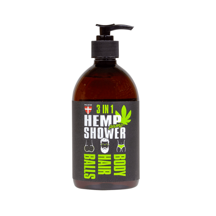 Gel de ducha para hombres con cáñamo 3 en 1 de 500ml Palacio.