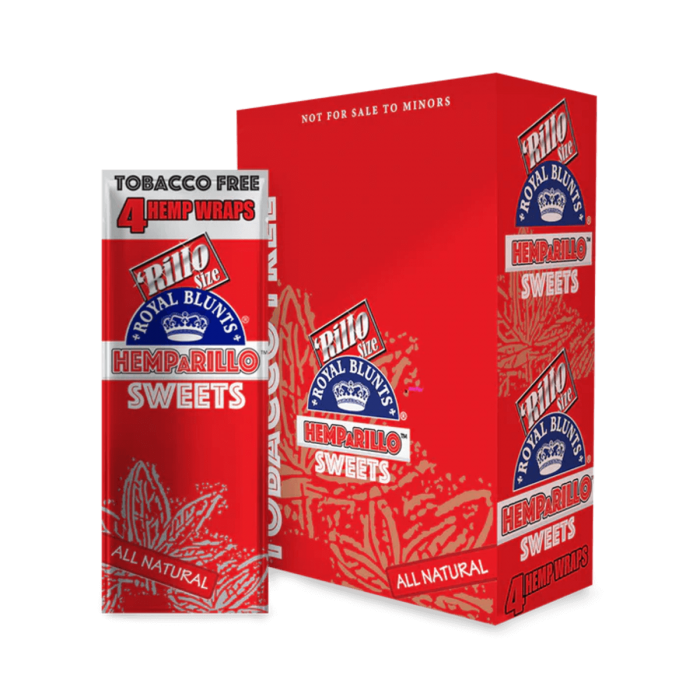 Blunts Hemparillo Sweets de Royal Blunts 4u, caja.
