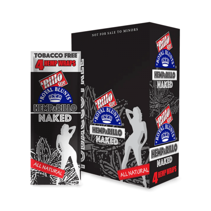 Blunt Hemparillo - Papel de cáñamo natural de sabor. Naked, caja.