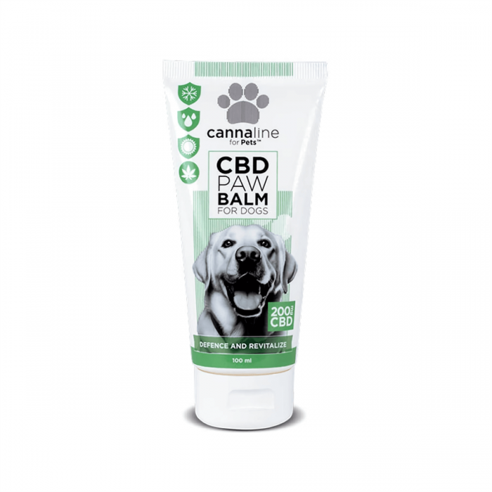 Bálsamo CBD para patas de perros de Cannaline, 100ml 200mg.