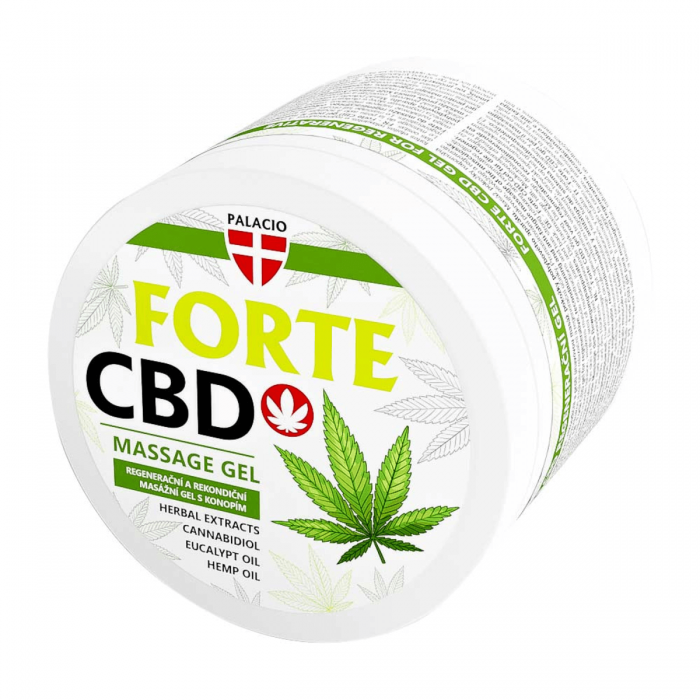 Gel CBD Forte para masajes de Palacio 600ml, tapa.