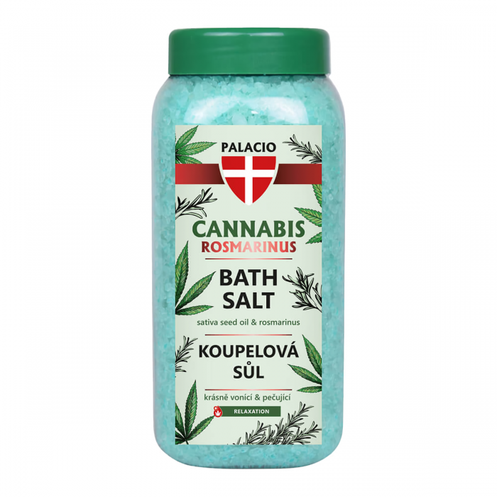 Sales de baño con aceite de semilla de cannabis y Rosmarinus.