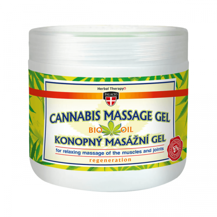 Gel de masaje regenerador con aceite de cáñamo 600ml de Palacio.