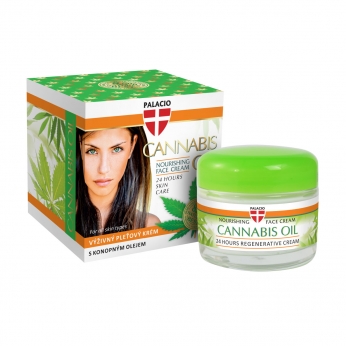 Crema facial de cáñamo de la marca Pâlacio, 50ml.