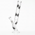 Bong Cristal Hojas Negras Cannabis, 42 cm de alto y  45 mm de ancho.