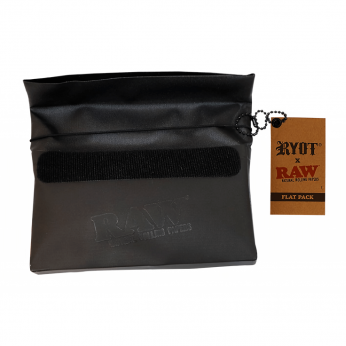 Cartera antiolor de Raw Flat Pack abierta.