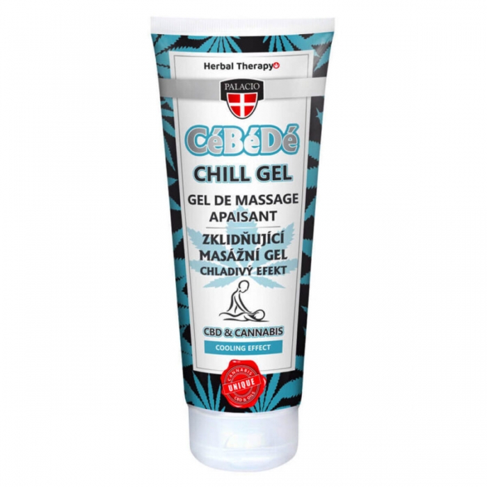 Gel para masaje con CBD CéBéDé de la marca palacio efecto frío.