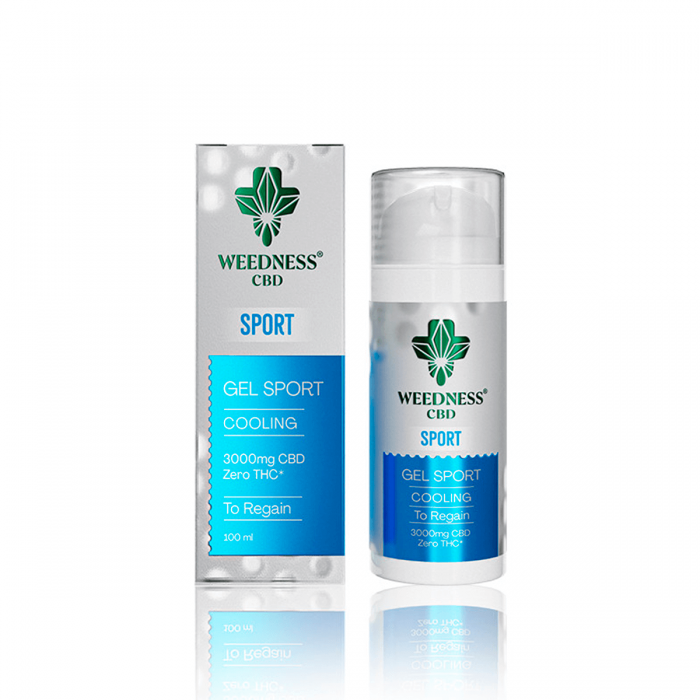 Gel para músculos y articulaciones con 3000mg de CBD 100ml efecto frío de Weedness CBD.