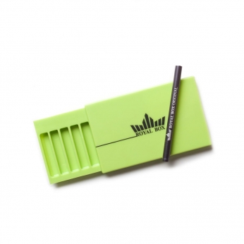 Caja esnifadora Royal Box Verde, con 8 compartimentos y turulo.