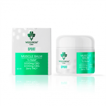 Bálsamo para el alivio muscular con 3000mg de CBD y 1000mg de CBG, 50ml.