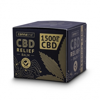 Bálsamo para el alivio del dolor con CBD 1500 mg, caja.