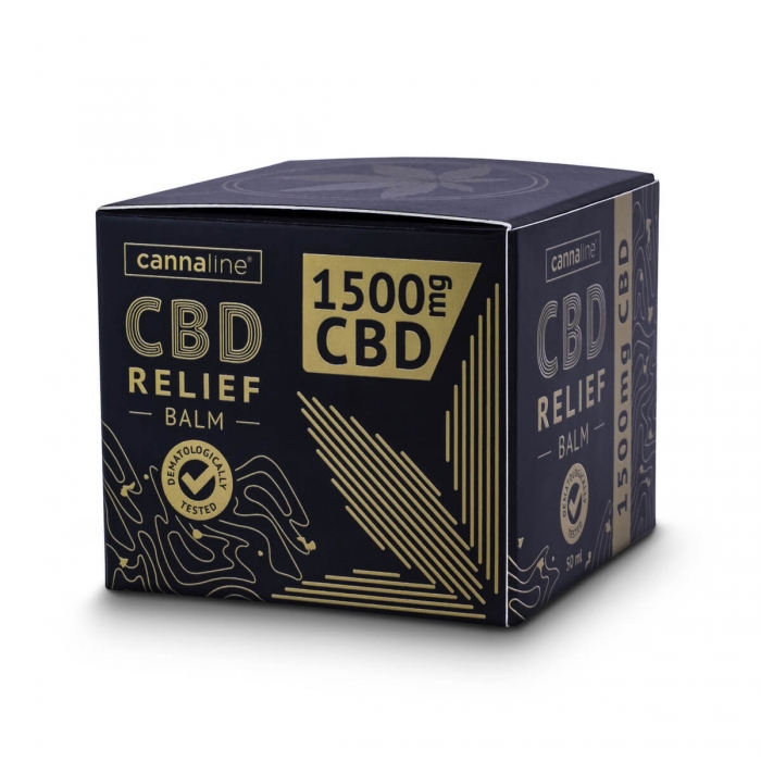 Bálsamo para el alivio del dolor con CBD 1500 mg, caja.