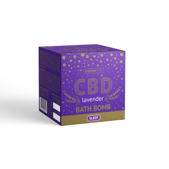 Bomba de baño CBD Sleep Lavender de 100mg y 125 gramos, cannaline.