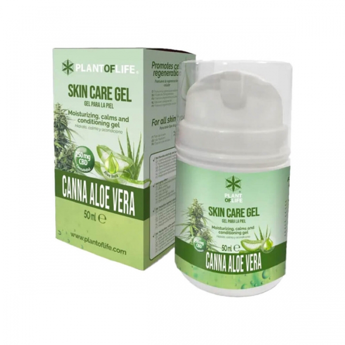 Gel CBD para la piel con Cannabis y Aloe Vera 250mg 50ml de Plant Of Life.