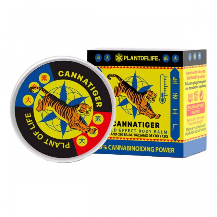 Bálsamo CBD + CBG Cannatiger de 12ml para calmar la piel.