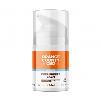 Bálsamo CBD efecto frío con 1000mg y envase de 5'0ml de Orange County CBD.