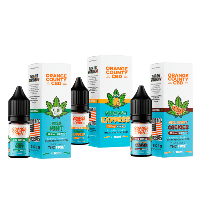 E-Liquid CBD Cali de Orange County CBD 200mg y 10 ml.