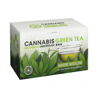 Te Verde Cannabis White Widow de 10 unidades, caja.