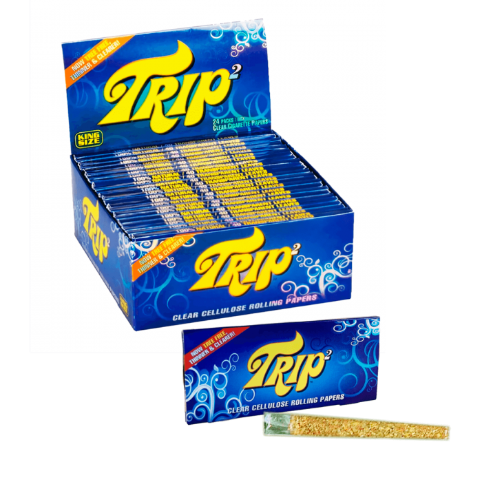 Papel de liar transparente Trip King Size Slim, portada.