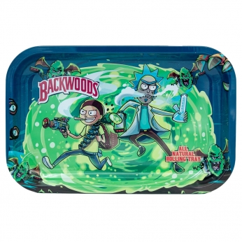 Bandeja metálica de liar Rick y Morty Cogollos Galácticos de 27,5 x 17,5 CM