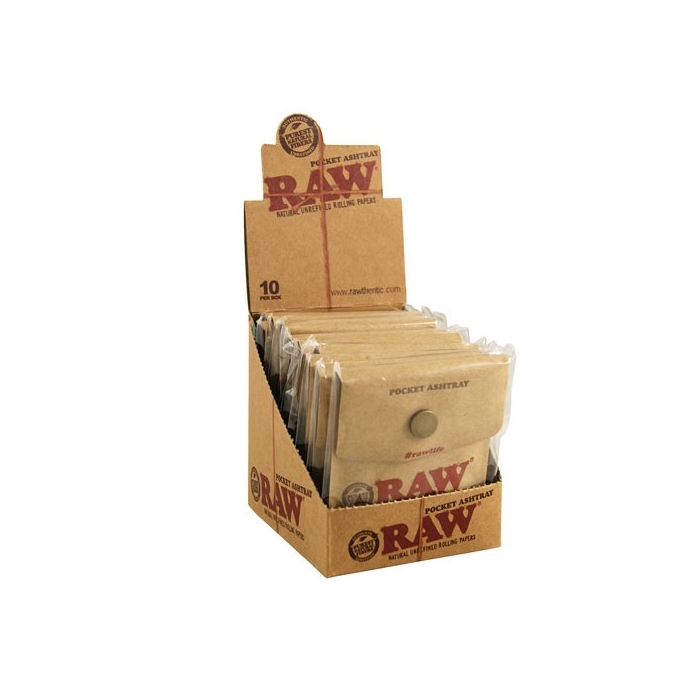 Cenicero de bolsillo RAW, caja.