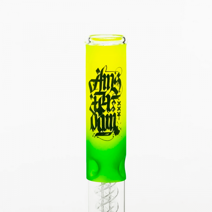 Bong de cristal Amsterdam con percolador de 37 cm, boquilla.