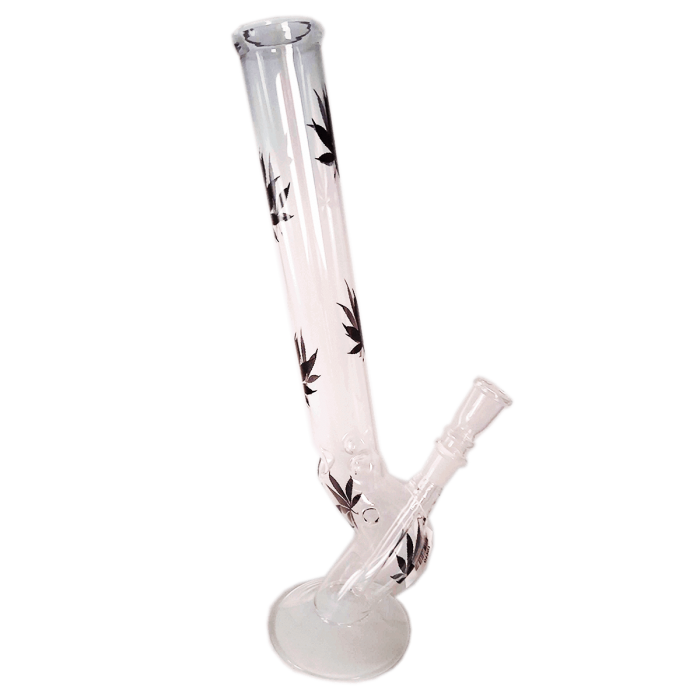 Bong Cristal Hojas Negras Cannabis, refrigerado por agua.