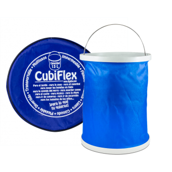 Cubo multiusos Cubiflex, plegable e impermeable.