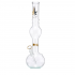 Bong de cristal con logo de hoja dorada brillante estilo oro de 39 cm.