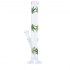 Bong de cristal con hojas verdes para fumar de 40cm