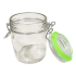 Bote de cristal hermético de 180ml, tapa abierta.
