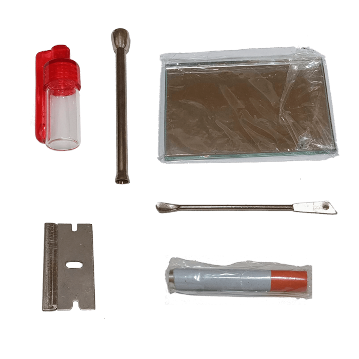 Componentes del kit esnifador 6 piezas.