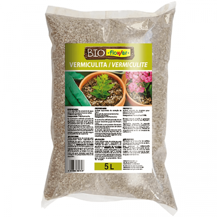 Vermiculita para el cultivo de plantas Flower de 5L.