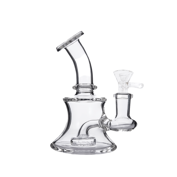 Bong de Cristal para agua con percolador, 12,7 cm de altura.