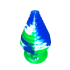 Boquilla de silicona para Bong, azul y verde.