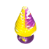 Boquilla de silicona para Bong, amarilla y violeta.