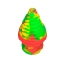 Boquilla de silicona para Bong, rojo y verde.
