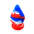 Boquilla de silicona para Bong, azul y rojo.