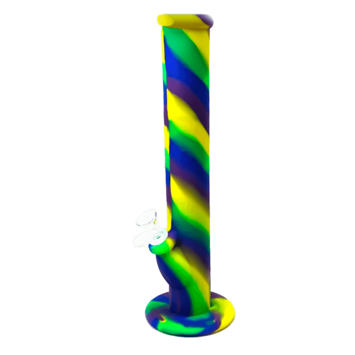 Bong de Silicona 36 cm para marihuana. Azul y Verde.
