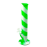 Bong de Silicona 36 cm para marihuana. Blanco y verde.