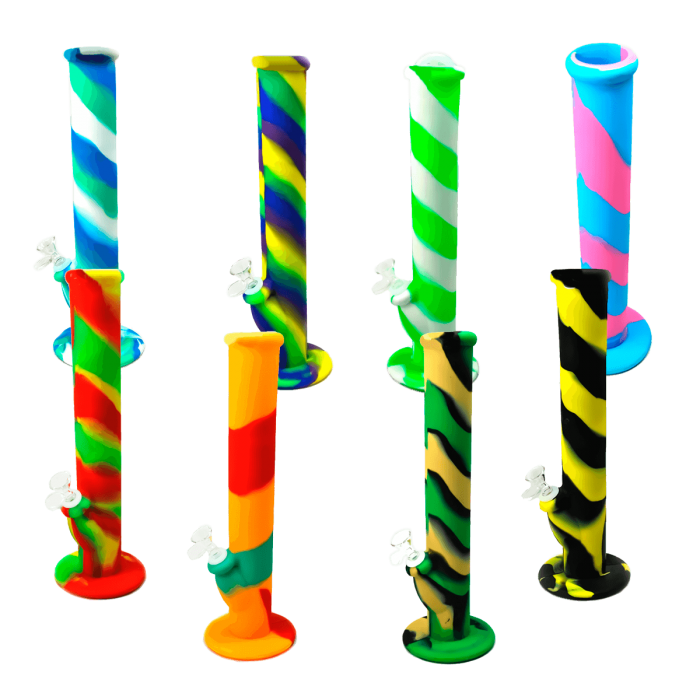 Bong de Silicona 36 cm para marihuana. Diferentes colores.