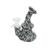 Pipa Bong de silicona con  percolador, calavera.