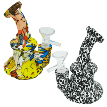 Pipa Bong de silicona con  percolador, diferentes modelos.