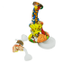 Pipa Bong de silicona con  percolador, desmontada.