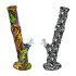 Bong de silicona dibujos inclinado con tubo recto, diferentes modelos.