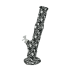 Bong de silicona dibujos inclinado con tubo recto, calaveras.