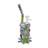 Bong de silicona contenedor con pajita para agua de 20cm, dibujos.